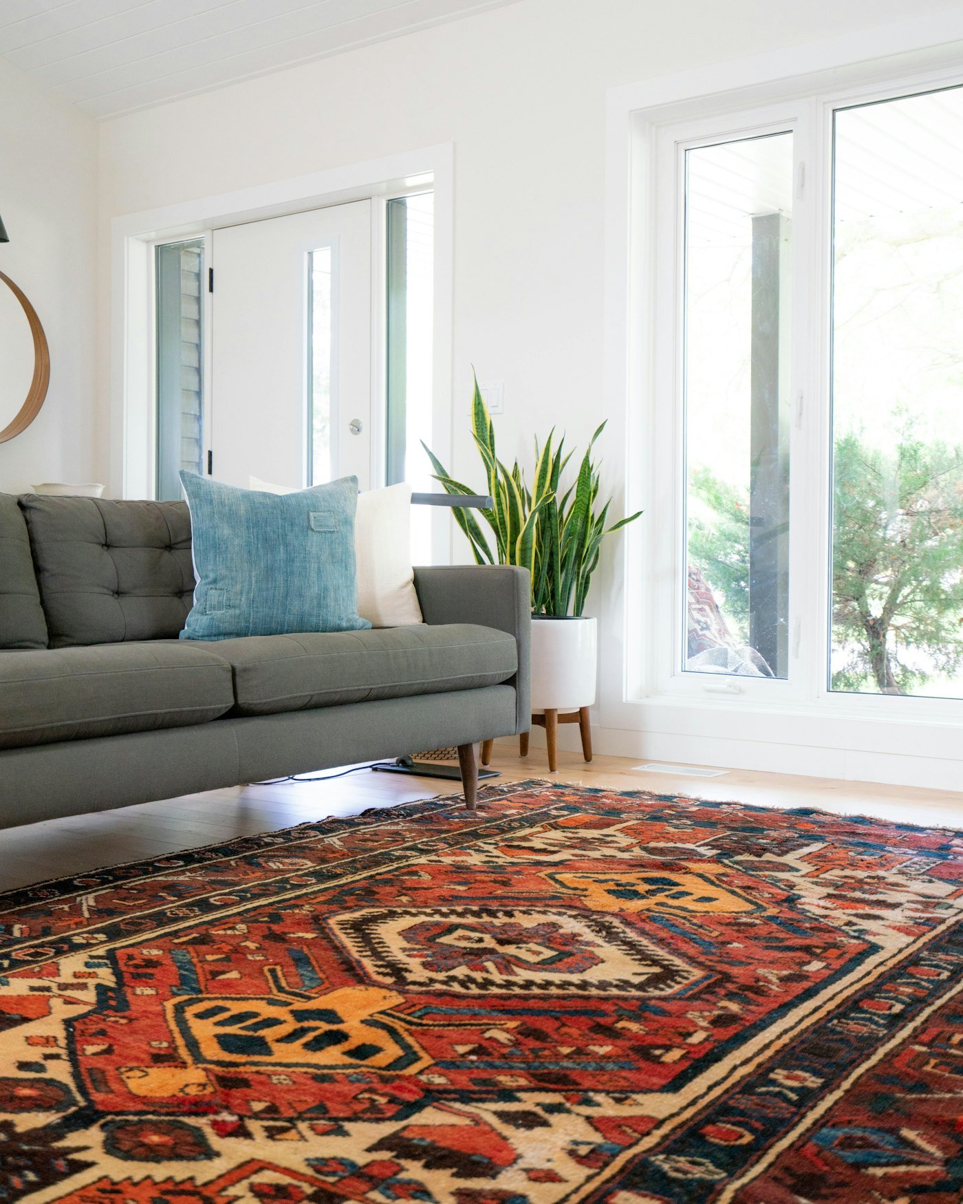 Living room carpet after professional cleaning in Tampa
