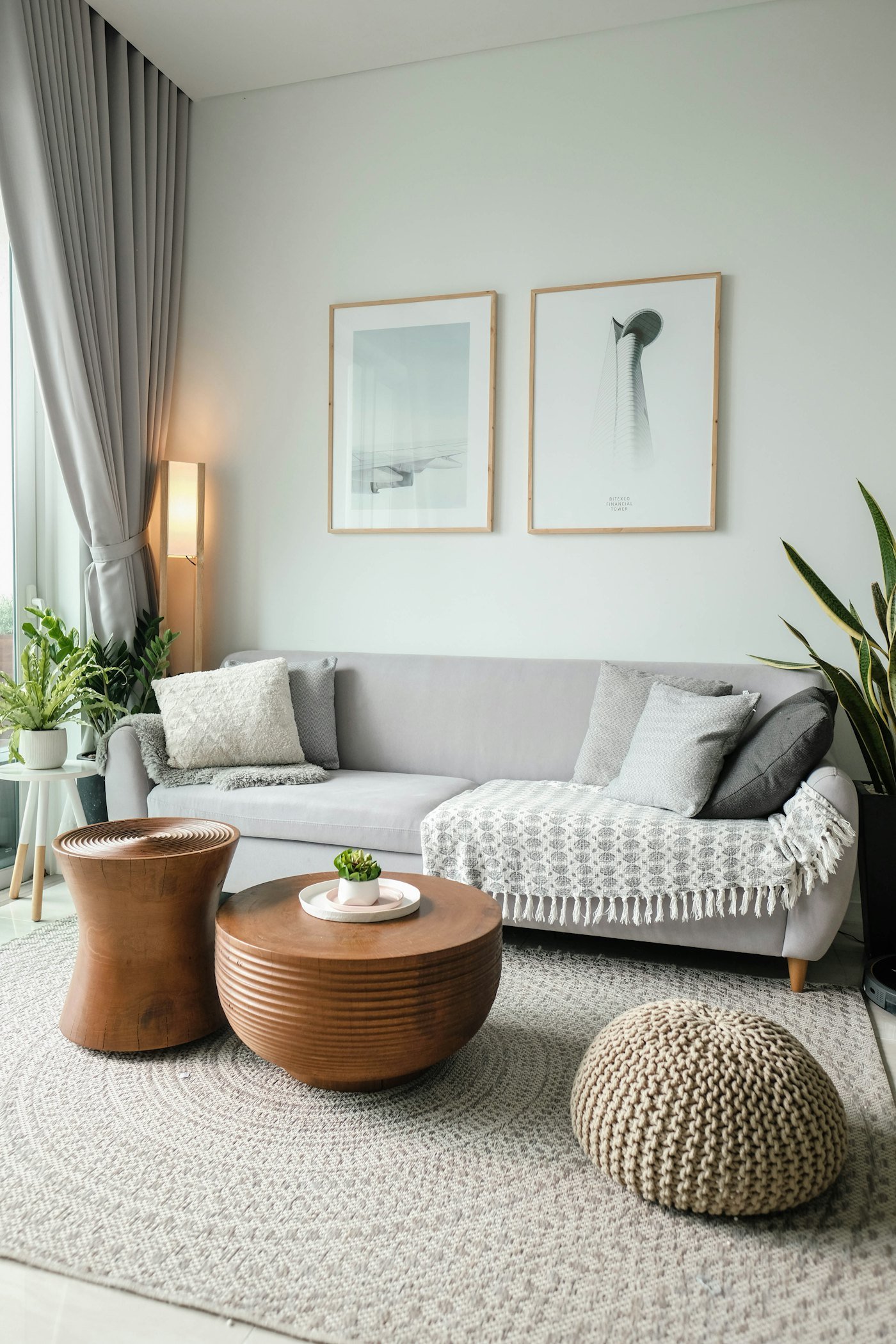 Bright living room with freshly cleaned carpet in Tampa